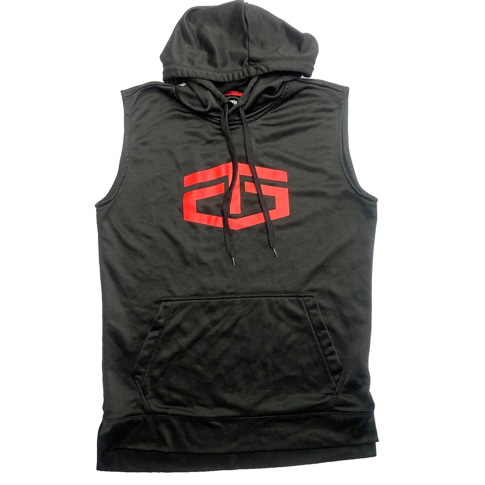 Tap Out Hoodie Womens Small Black Sleeveless Pullover Logo Sweatshirt